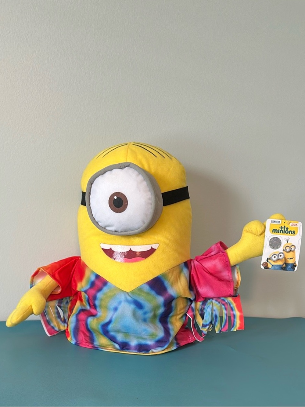 Despicable Me Stuart Hippie Tie Dye Plush 15” Movie Exclusive NWT Minion